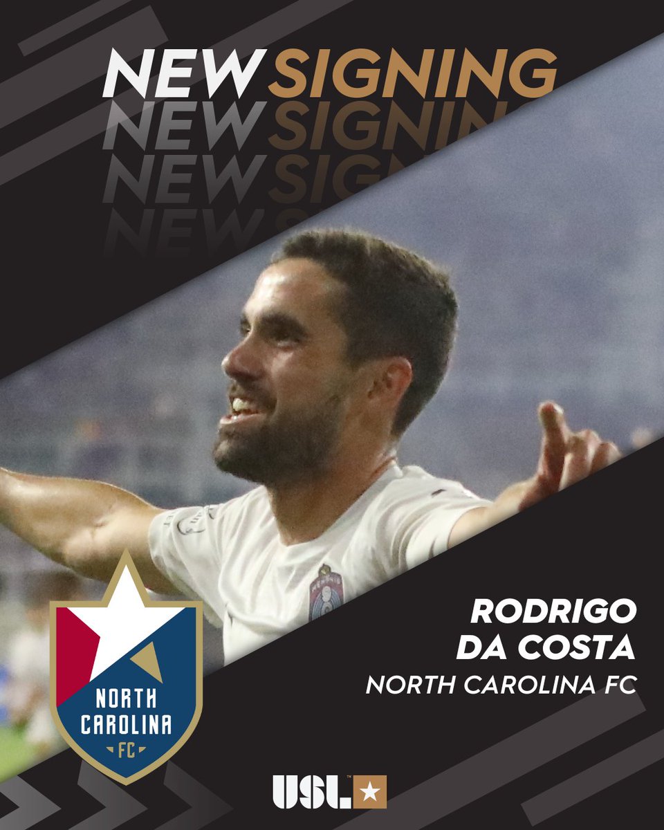 USL Championship (@uslchampionship) on Twitter photo A ๐ฝ๐ฟ๐ผ๐๐ฒ๐ป playmaker is headed to the Triangle โ๏ธ
<a href="/NorthCarolinaFC/">North Carolina FC</a> has signed Rodrigo Da Costa to a two-year contract โ๏ธ
โก๏ธ bit.ly/3RbbyQK A ๐ฝ๐ฟ๐ผ๐๐ฒ๐ป playmaker is headed to the Triangle โ๏ธ
<a href="/NorthCarolinaFC/">North Carolina FC</a> has signed Rodrigo Da Costa to a two-year contract โ๏ธ
โก๏ธ bit.ly/3RbbyQK