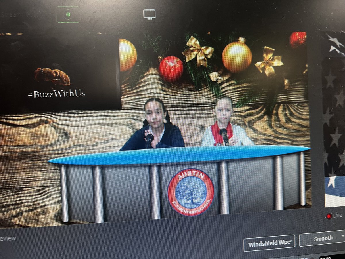 Our Buzz Crew wanted to get into the Christmas spirit with a new holiday background! <a href="/MaryBAustin/">Mary B. Austin Elementary</a> <a href="/mcpsstech/">MCPSS Information Tech Dept.</a>
