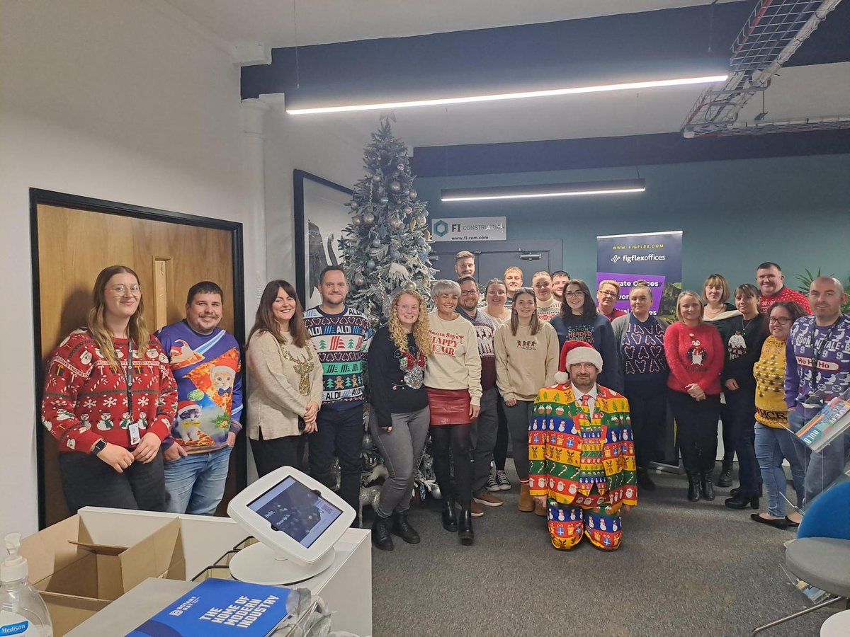 fi_rem's tweet photo. Happy National #ChristmasJumperDay! 🎄

Some fantastic efforts once again from the FI-REM team at HQ Botany Bay! 👏

Plus we've so far raised £74 for our chosen charity Inspire!

Which is your favourite festive fashion choices? ☃️

#FIRealEstateManagement #FIREM #Christmas https://t.co/vXCJkHHtmX
