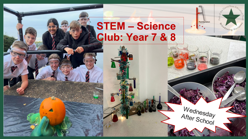 HumberstonA's tweet photo. STEM Club with @misstayscience this term has been brilliant. From exploding pumpkins to building a 'Chemistree'. Our students have had great fun as part of our wider enrichment. https://t.co/Nj1UiuMVCd