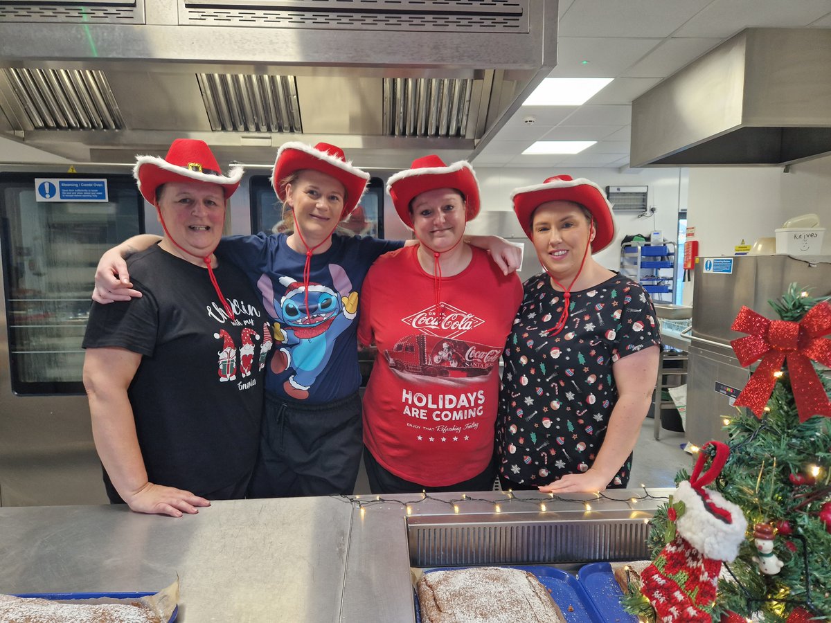 Thank you to our wonderful kitchen team for their hard work in feeding everyone their Christmas Lunches today. Over 400 hundred roast dinners served and they were yummy!