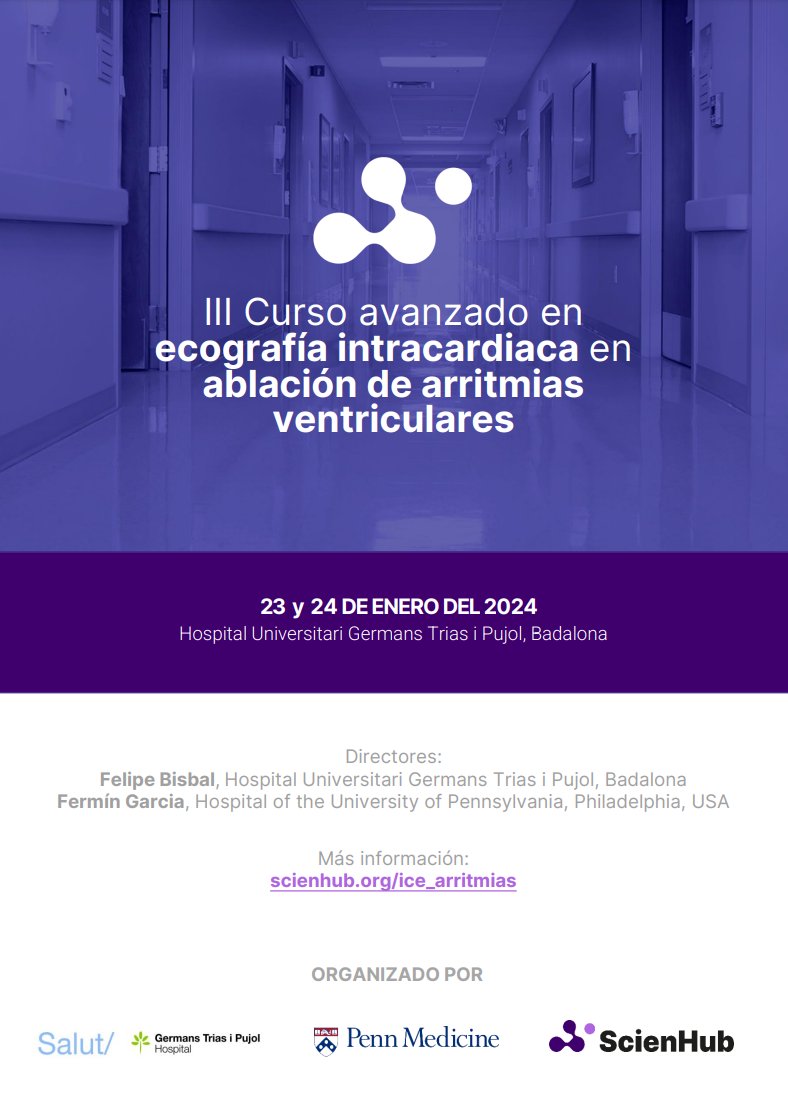Societat Catalana de Cardiologia (@catcardio) on Twitter photo 🔴@IcorCat i <a href="/hgermanstrias/">Hosp. Germans Trias</a> organitzen un curs teoricopràctic en el qual s'abordaran els diferents aspectes de la tècnica d'imatge intracardíaca per a l'abordatge dels substrats d'arrítmies ventriculars
ℹ️✍️Inscripcions i programa: scienhub.org/ca/activity/ic… 🔴@IcorCat i <a href="/hgermanstrias/">Hosp. Germans Trias</a> organitzen un curs teoricopràctic en el qual s'abordaran els diferents aspectes de la tècnica d'imatge intracardíaca per a l'abordatge dels substrats d'arrítmies ventriculars
ℹ️✍️Inscripcions i programa: scienhub.org/ca/activity/ic…