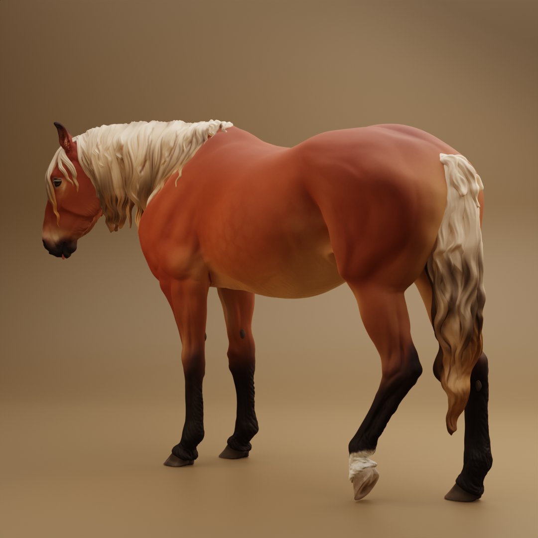 BexbeeStudios's tweet photo. Patience
she's a personal piece 
#horse #zbrush #animal #blender #3dsculpting #modelhorse https://t.co/zsTSjsMqkL