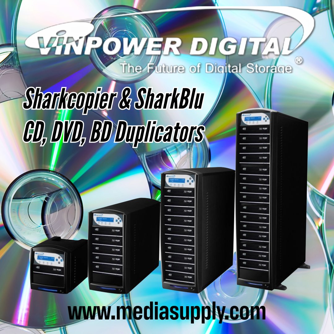 The Vinpower Digital Sharkcopier &amp; Sharkblu tower duplicators are standalone optical disc duplicators that can copy Blu-ray, CD &amp; DVD discs with high speed &amp; reliability. Available in various drive configurations &amp; with an internal HDD.
Learn more at tinyurl.com/ax7hvkra