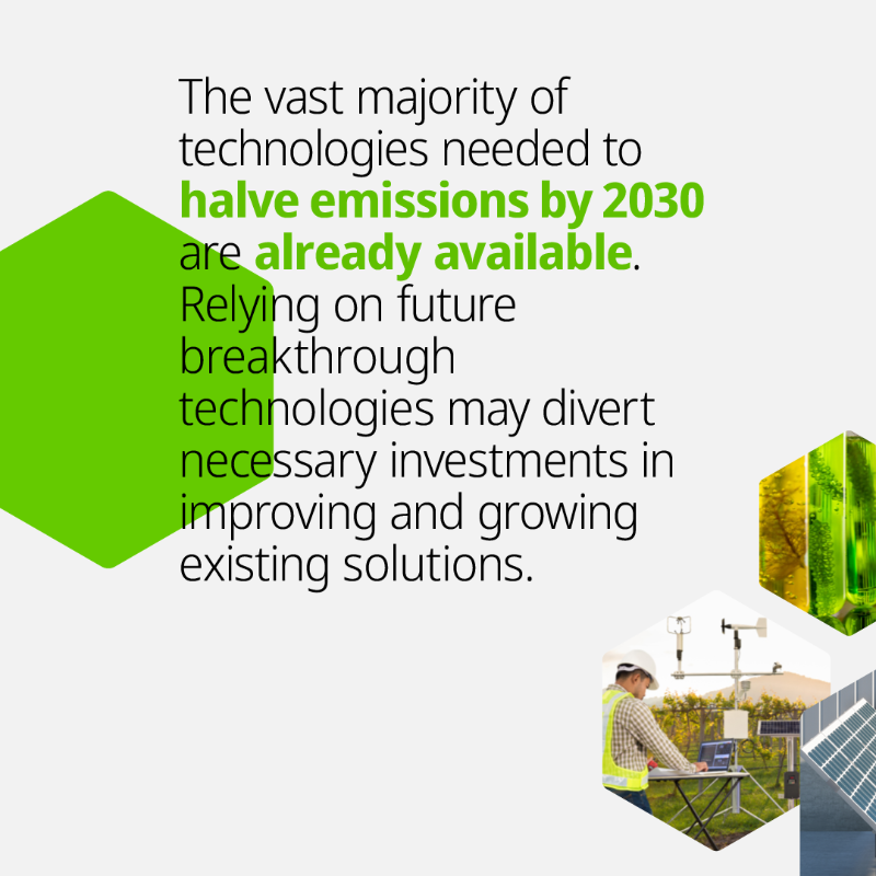 WIPO's tweet photo. Do we have the green technologies☀️⚡🔋 to halve carbon emissions by 2030?

Yes, according to WIPO’s Green Technology Book which highlights over 200 solutions to reduce greenhouse gas emissions.

Swipe through for a few key takeaways⤵️

More: https://t.co/9J3rhuhrR0.

#wipoGREEN