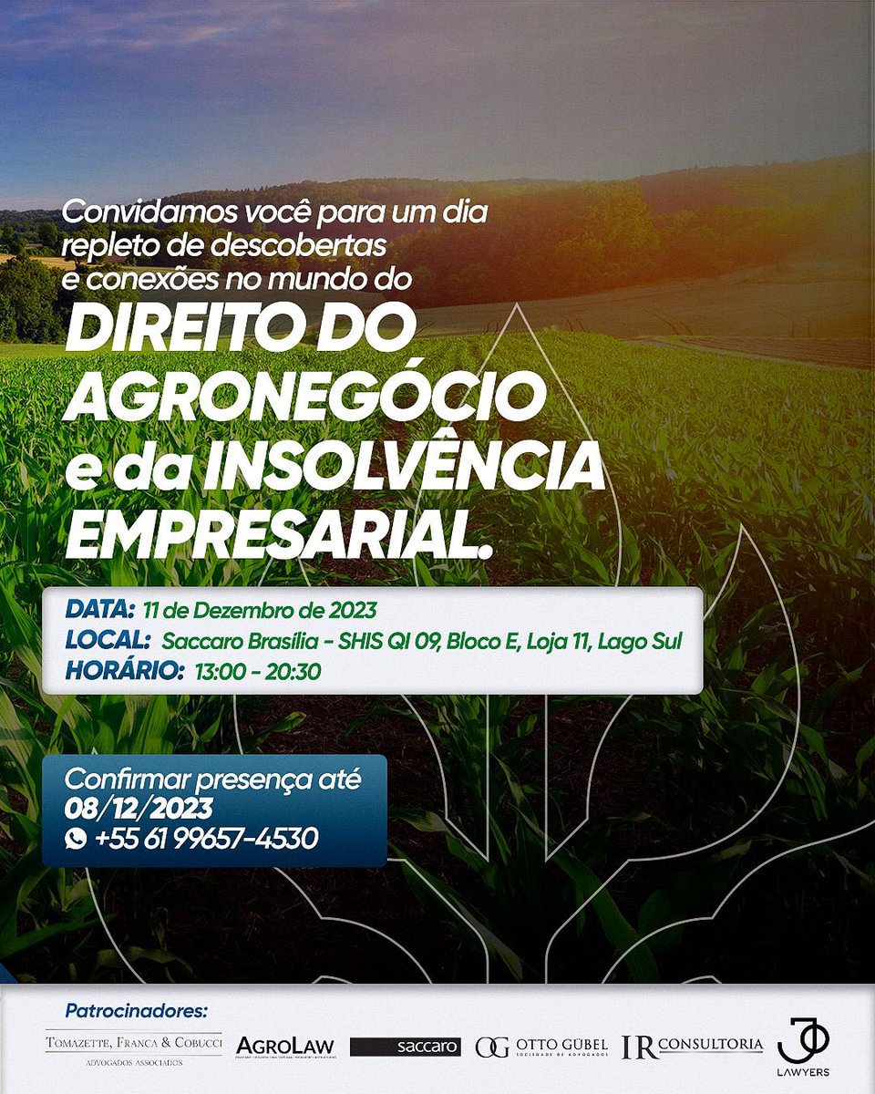 WilsonFRoberto's tweet photo. 🌟 **Acontece em Breve: Agronegócio Brasília 2023 na Saccaro Brasília** 🚜

📆 Anote aí! O Agronegócio Brasília 2023 será um evento imperdível!

🗓 Data: 11.12.22
📍 Local: Saccaro Brasília - SHIS QI 09, Bloco E, Loja 11, Lago Sul
 Saiba mais: https://t.co/9i8Nv5oFwt https://t.co/gFC5tj76pL