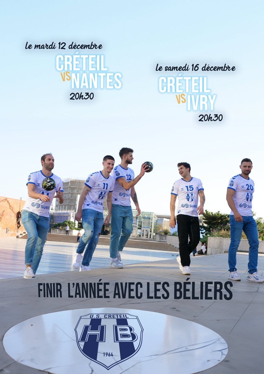 Le programme

2 matchs en une semaine pour Valentin Aman et ses coéquipiers 🤩
Venez terminer l'année avec les Béliers de la meilleure des manières🐏
On compte sur vous 🤍💙
Vos places ici : billetterie-uschb.tickandlive.com