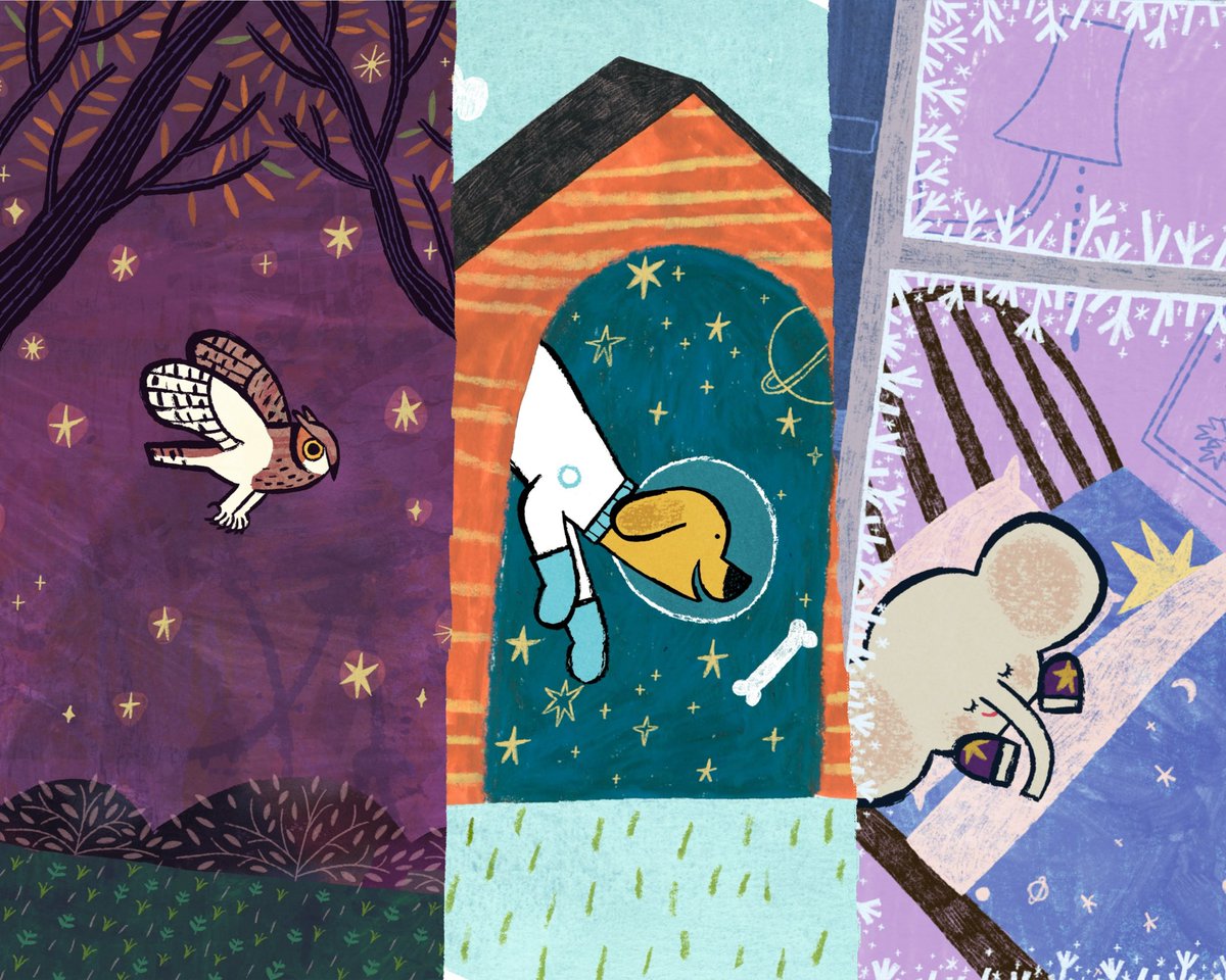 Happy last #kidlitartpostcard of 2023! One of the goals I set in the beginning of the year was to make a new postcard every single month and I’m proud to say that I did it. Here are the twelve postcards. You can find more of my work at denisillustrates.com