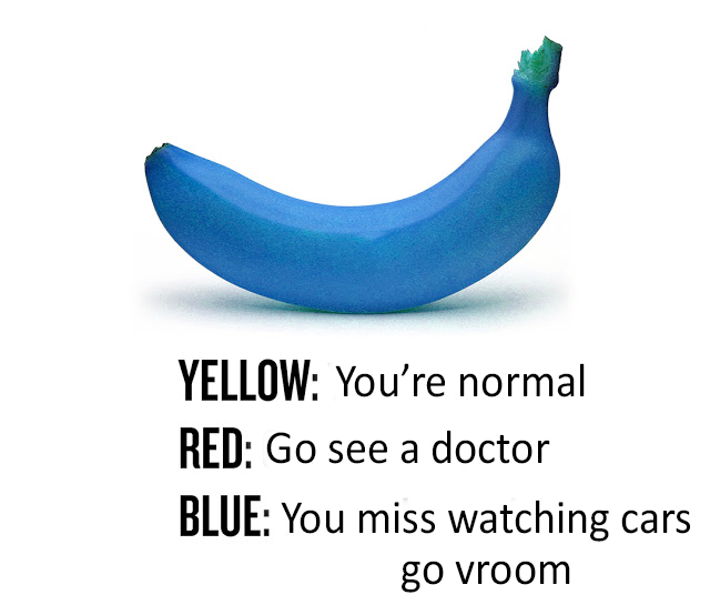 ScrewderiaF1's tweet photo. Eye test : What color is the banana ? https://t.co/LhaVZ12G8V