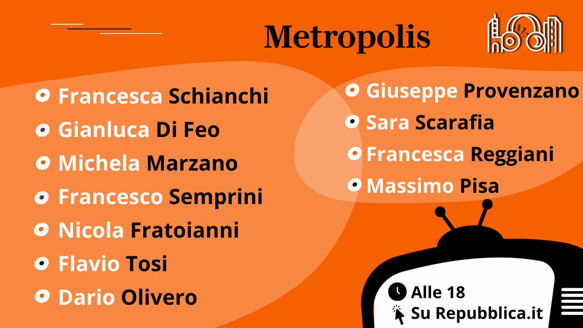 Eccoci con gli ospiti della serata 

Dalle 18 su Repubblica.it

@MassimoPisa @MichelaMarzano @fraschianchi @peppeprovenzano @FlavioTosiTW @sara_scarafia @Fra_Reggiani @NFratoianni @semprinif #Scala #Meloni #extraprofitti