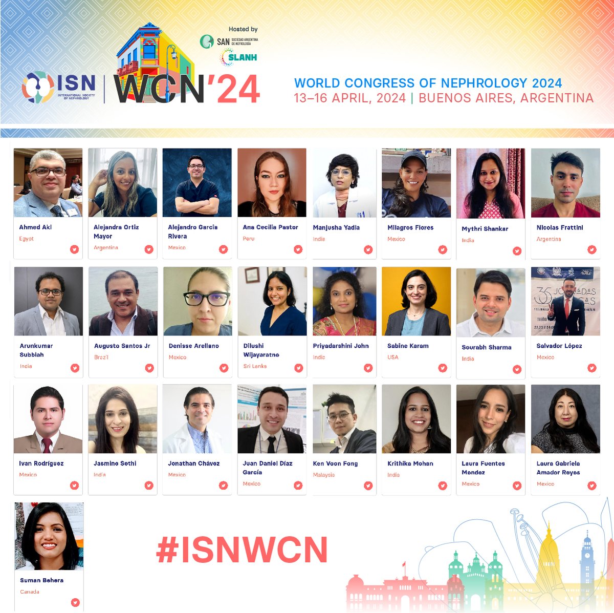 World Congress of Nephrology (@isnwcn) on Twitter photo Meet the WCN'24 Social Media Team! 🎉
The #ISNWCN SoMe team comprises dedicated health professionals focused on ensuring comprehensive social media coverage throughout the congress. It's an assembly of both existing members from the <a href="/ISNeducation/">ISN Education</a> team and handpicked applicants, Meet the WCN'24 Social Media Team! 🎉
The #ISNWCN SoMe team comprises dedicated health professionals focused on ensuring comprehensive social media coverage throughout the congress. It's an assembly of both existing members from the <a href="/ISNeducation/">ISN Education</a> team and handpicked applicants,