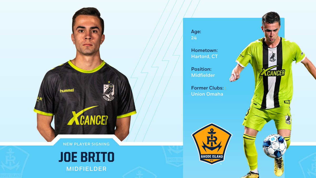 RhodeIslandFC's tweet photo. ✍️ New signing! Midfielder, Joseph Brito will be joining Rhode Island FC for the 2024 season!
Brito’s signing will be finalized pending @USLChampionship and federation approval.
#WickedGoodSigning | #RIFC⚓ https://t.co/WNpv2T7MQv