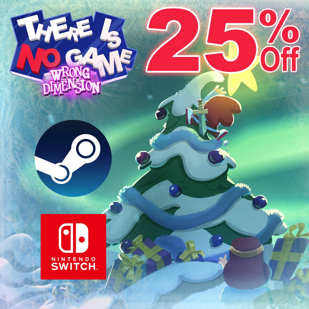Hello User! ✨

There's not much time left to take advantage of the 25% off sale on There Is No Game: Wrong Dimension, on Steam and Nintendo Store. Time flies‼️

store.steampowered.com/app/1240210/Th…

nintendo.com/us/store/produ…