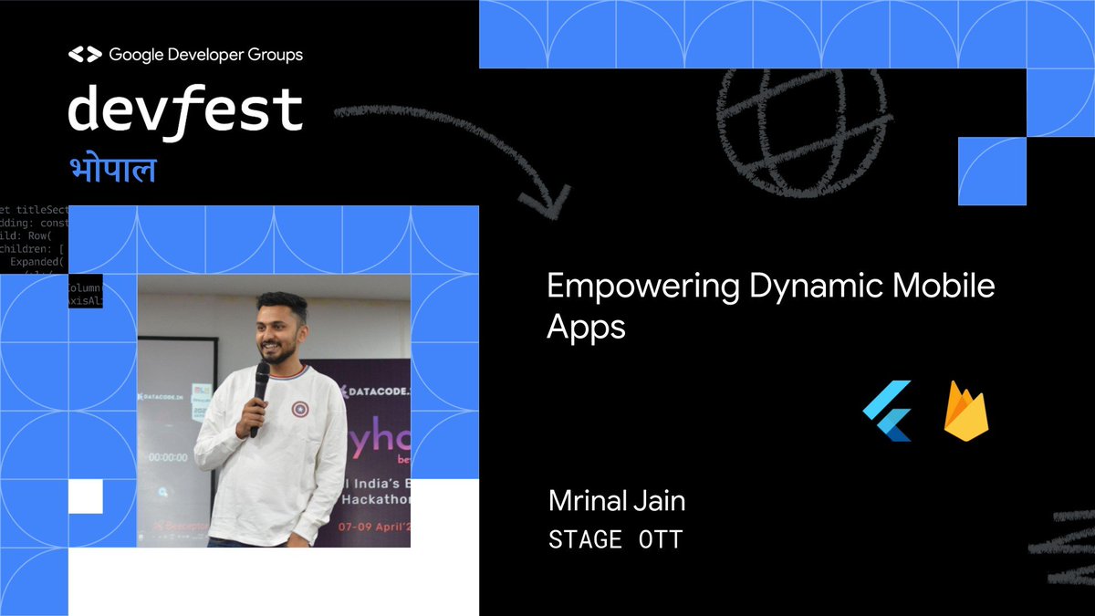 Captivating Speaker Alert! Join us @ DevFest Bhopal'23 as @mrinal_geek ✨, the Engineering Manager at StageOTT takes the stage! His talk, 'Empowering Dynamic Mobile Apps: Flutter with Firebase,' will unravel the magic of seamless integration. 📱🧑‍💼🍃