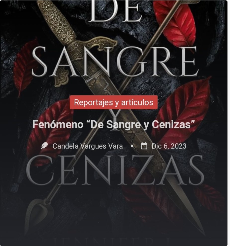 La saga #DeSangreYCenizas 
#Libros #Literatura #Cultura
👇
micinexin.net/?p=18161