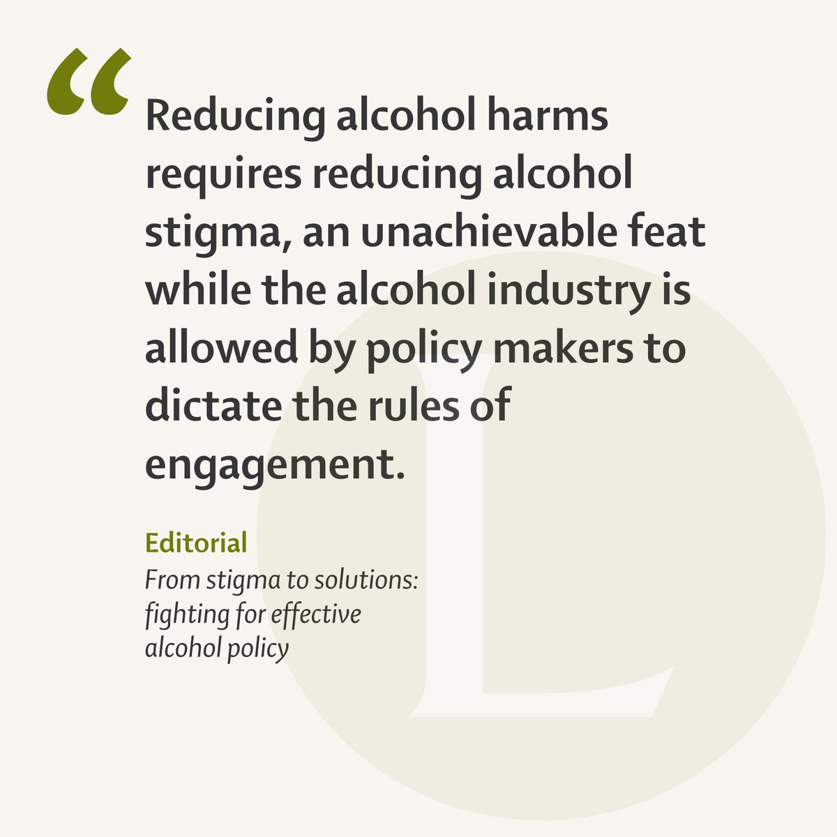 New Editorial - From stigma to solutions: fighting for effective alcohol policy thelancet.com/journals/langa… #Alcohol #LiverTwitter