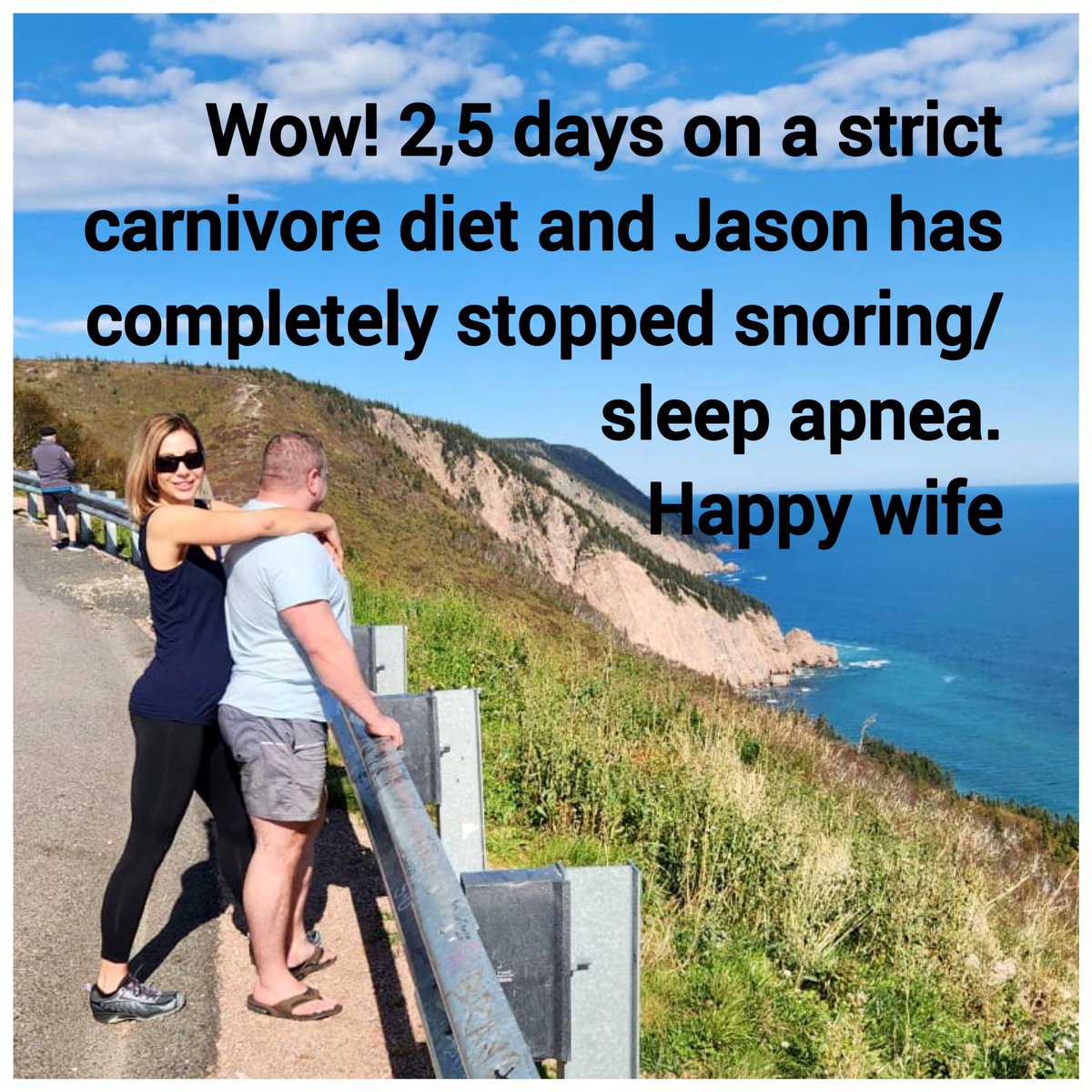 carnivormuscles's tweet photo. Today is a happy day, husband stopped snoring and we are both feeling soooo refreshed!  After 2 days eating strict carnivore, he just stopped. He’s also lost 5 lbs… https://t.co/KCIHek07cs