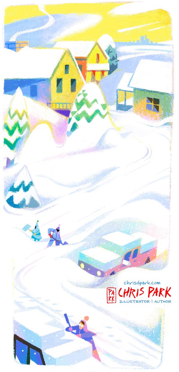 #kidlitartpostcard Time to get those shovels out!