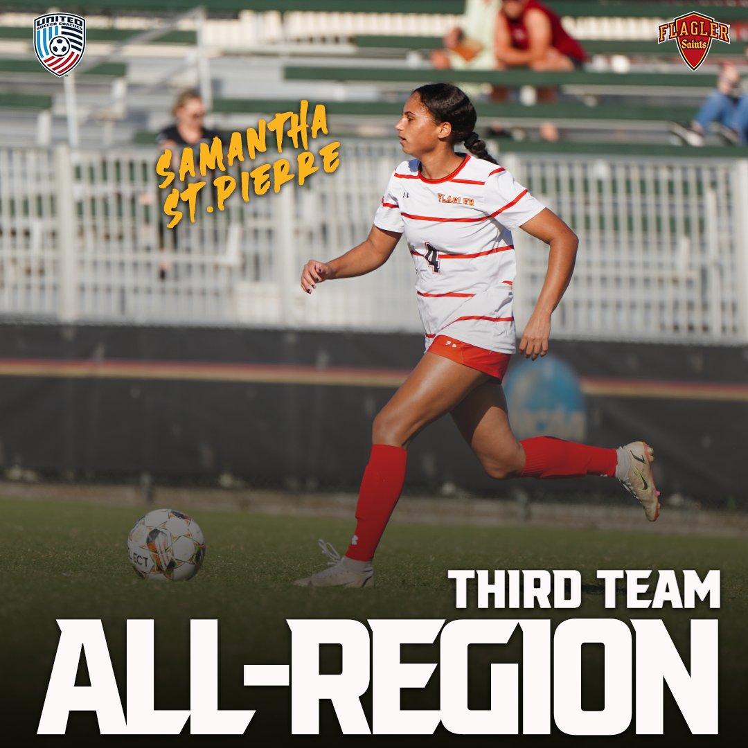 Flagler Athletics (@flaglersports) on Twitter photo ⭐️ALL-AMERICAN⭐️
Andrea Fernandez was named an All-American for the 3️⃣rd time in a row by the D2 CCA👏
📌Moa Arlebo: D2 CCA All-Region
📌Presley Ancheta: United Soccer Coaches All-Region
📌Samantha St. Pierre: United Soccer Coaches All-Region
#GoSaints | <a href="/flaglerwsoc/">Flagler Women's Soccer</a> ⭐️ALL-AMERICAN⭐️
Andrea Fernandez was named an All-American for the 3️⃣rd time in a row by the D2 CCA👏
📌Moa Arlebo: D2 CCA All-Region
📌Presley Ancheta: United Soccer Coaches All-Region
📌Samantha St. Pierre: United Soccer Coaches All-Region
#GoSaints | <a href="/flaglerwsoc/">Flagler Women's Soccer</a>