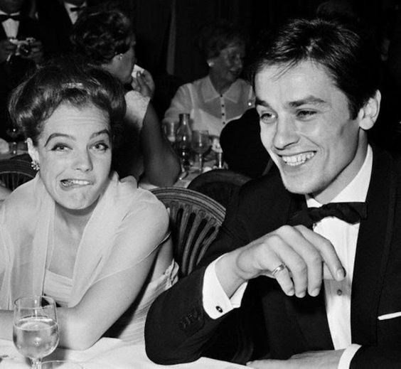 GOOFING: Romy Schneider and Alain Delon. #cu