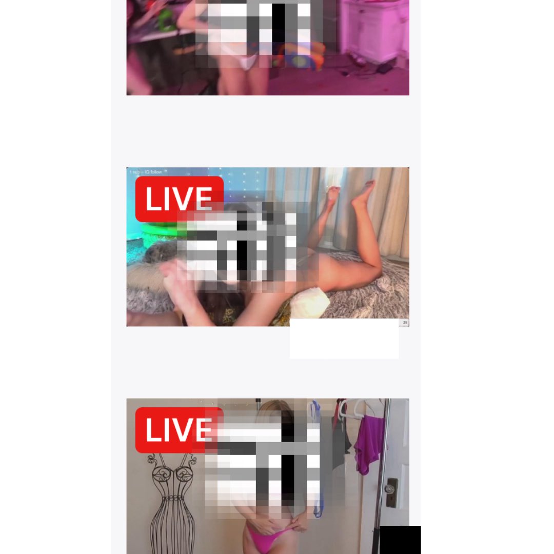 Pornhub has appx. 115MM daily viewers.

Onlyfans has appx. 1.25MM daily viewers.

Twitch has appx. 31MM daily viewers.

Guess which platform had these live channels last night?

Hint: The platform is 13+.