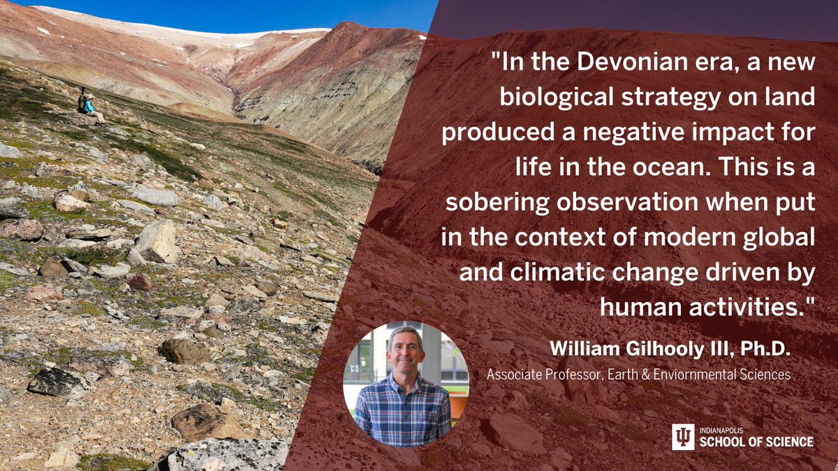 School of Science at IU Indianapolis (@iuiscience) on Twitter photo A new model suggests the Late Devonian mass extinction was a result of volcanic eruption combined with ocean detoxification, which pushed Earth’s biology to a tipping point.
Learn how <a href="/GilhoolyLab/">Bill Gilhooly</a>, <a href="/GabeFilippelli/">Dr. Gabriel Filippelli</a> and their team came to that conclusion: news.iu.edu/live/news/3377… A new model suggests the Late Devonian mass extinction was a result of volcanic eruption combined with ocean detoxification, which pushed Earth’s biology to a tipping point.
Learn how <a href="/GilhoolyLab/">Bill Gilhooly</a>, <a href="/GabeFilippelli/">Dr. Gabriel Filippelli</a> and their team came to that conclusion: news.iu.edu/live/news/3377…