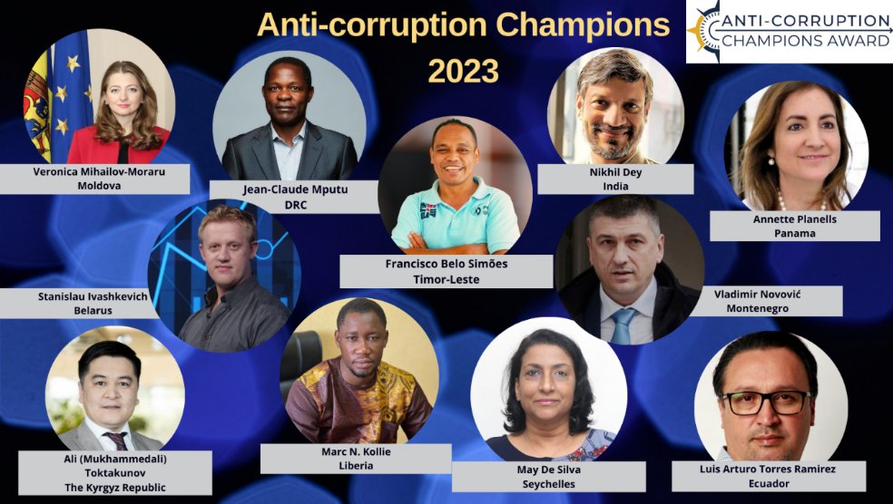 UnderSecStateJ's tweet image. Every society, community, and individual benefits from standing firmly against corruption – today we honor the work of the 2023 Anti-Corruption Champions who see this as their fight.  #ACCA2023