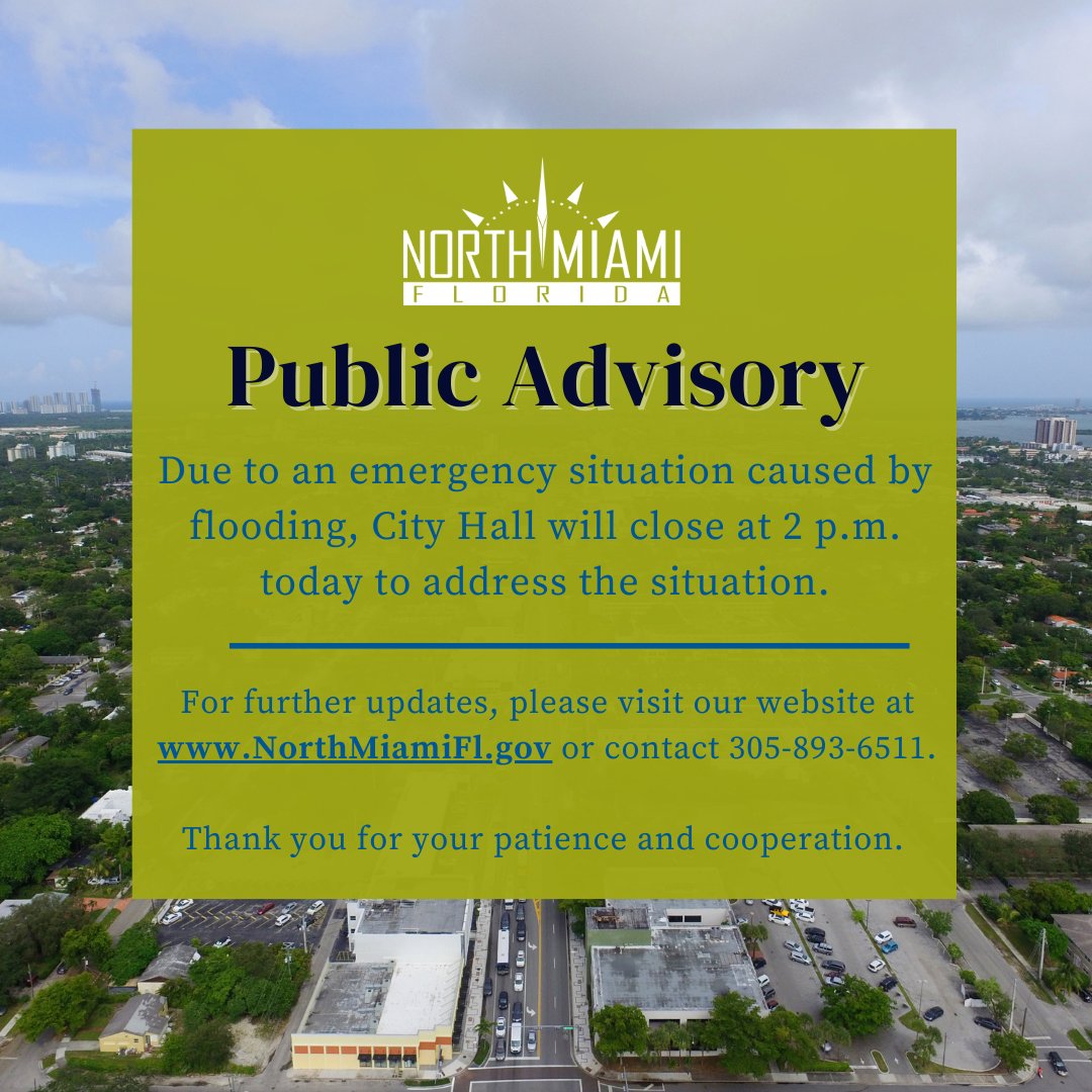 Due to an urgent repair addressing a challenge that occurred early this morning, City Hall will close at 2 PM today. We apologize for any inconvenience caused and appreciate your understanding. Our regular hours of operation will resume as soon as possible.