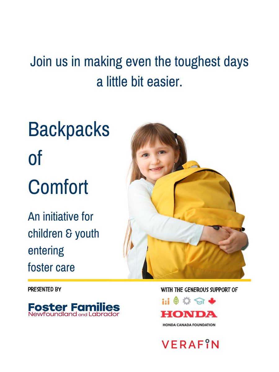 Foster Families Newfoundland and Labrador (@fosterfamilies) on Twitter photo Thank you to the 1st Chamberlains Girl Guides <a href="/girlguidesofcan/">Girl Guides of Canada</a> and their leaders for choosing the @fosterfamiliesnl Comfort Backpack Initiative as the recipient of their holiday giving.
Thanks again to our corporate sponsors <a href="/HondaCanada/">Honda Canada Inc.</a> and @Verafin Thank you to the 1st Chamberlains Girl Guides <a href="/girlguidesofcan/">Girl Guides of Canada</a> and their leaders for choosing the @fosterfamiliesnl Comfort Backpack Initiative as the recipient of their holiday giving.
Thanks again to our corporate sponsors <a href="/HondaCanada/">Honda Canada Inc.</a> and @Verafin