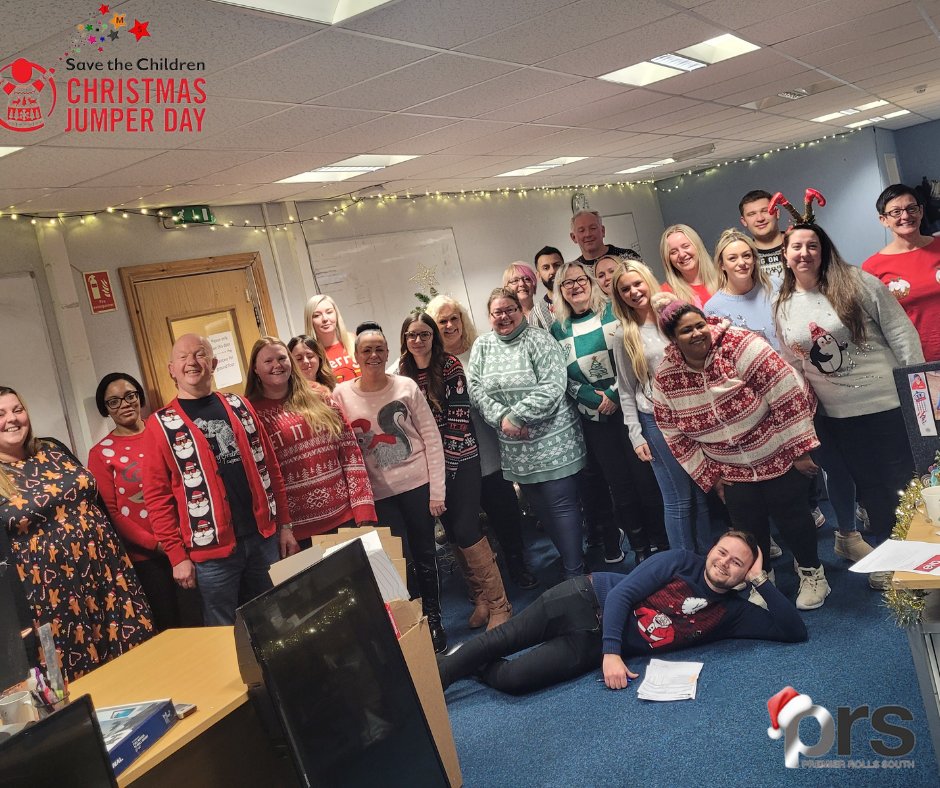 PRSsolutionsX's tweet photo. We have all been in the Christmas spirit today and wearing our Christmas jumpers for Christmas Jumper Day 2023 to raise money for Save the Children! 

To make a donation, visit-https://t.co/J8j8KoqWwU

#savethechildren #ChristmasJumperDay #charity #DreamTeam https://t.co/6QBolm4uCR