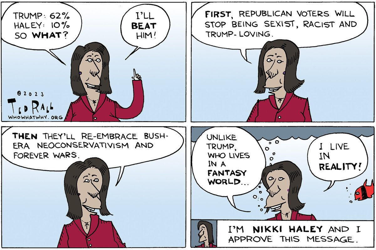 whowhatwhy's tweet photo. Presidential hopeful @NikkiHaley plans to bring the Republican Party back to what really matters. #cartoon by @TedRall.

https://t.co/uEefPagLT7

#GOPprimaries #GOPcandidates https://t.co/pvVfSeRKt1