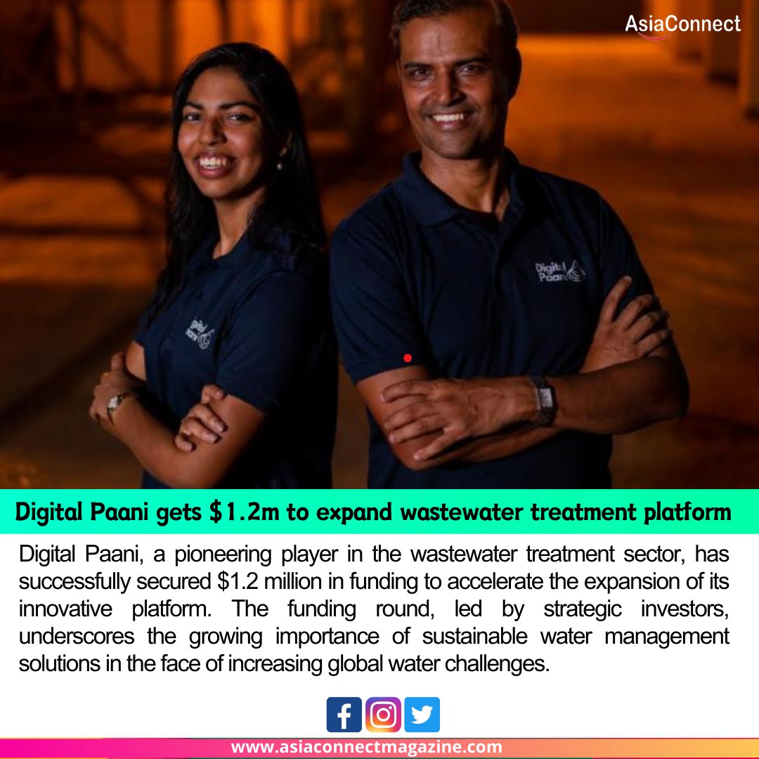 Digital Paani, a pioneering player in the wastewater treatment sector, has successfully secured $1.2 million in funding to accelerate the expansion of its innovative platform.

Read More :- asiaconnectmagazine.com/digital-paani-…

#digitalpaani #watertech #sustainablewater #wastewatertreatment