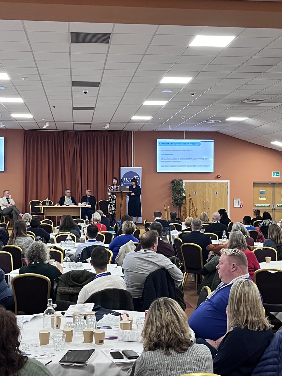 Christine Bakewell NHS England and Kirstie Haines principle involvement partner ⁦<a href="/1adass/">ADASS</a>⁩ and PArtners in Care &amp; Health co presenting at the Commissioners’ Conference