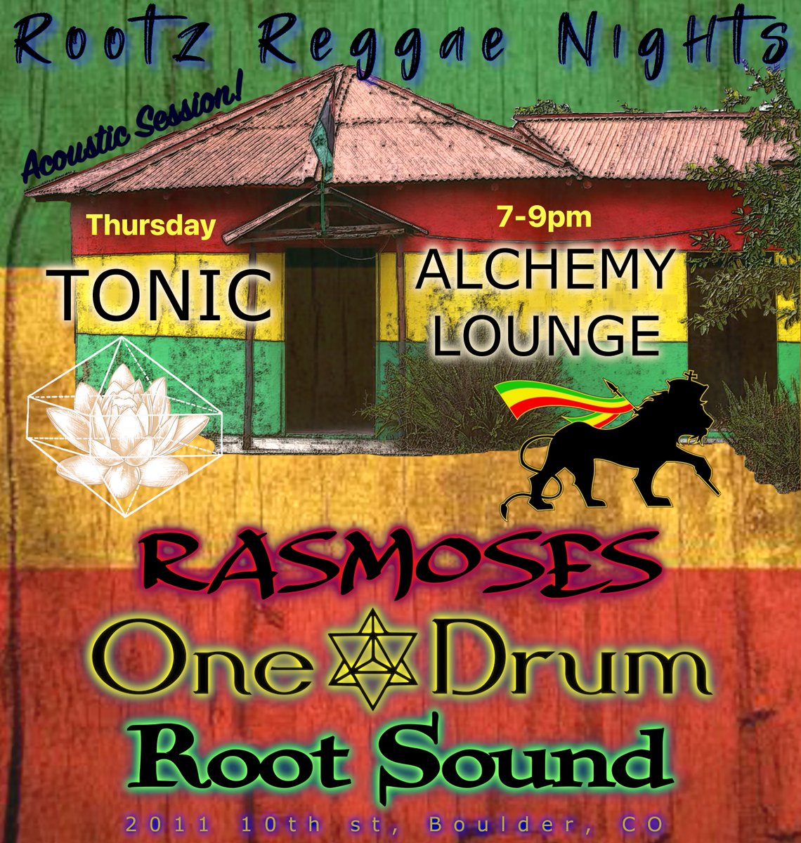 Acoustic Reggae music tonight in Boulder, CO