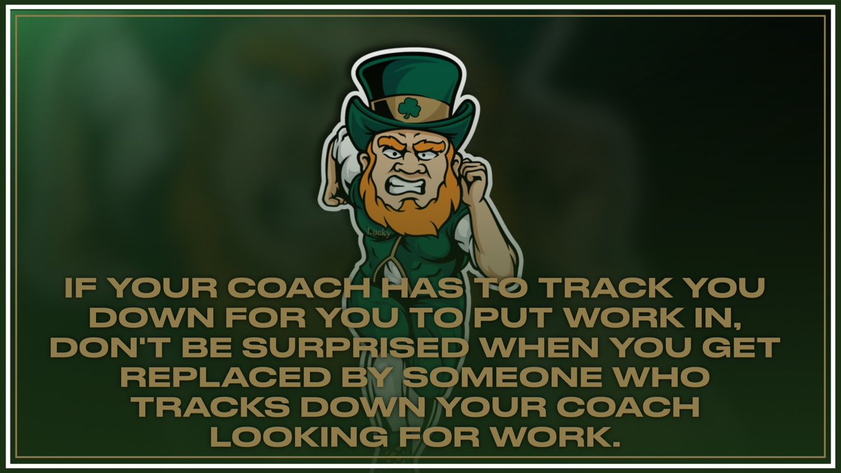 Use the offseason to get better!#GoShamrocks