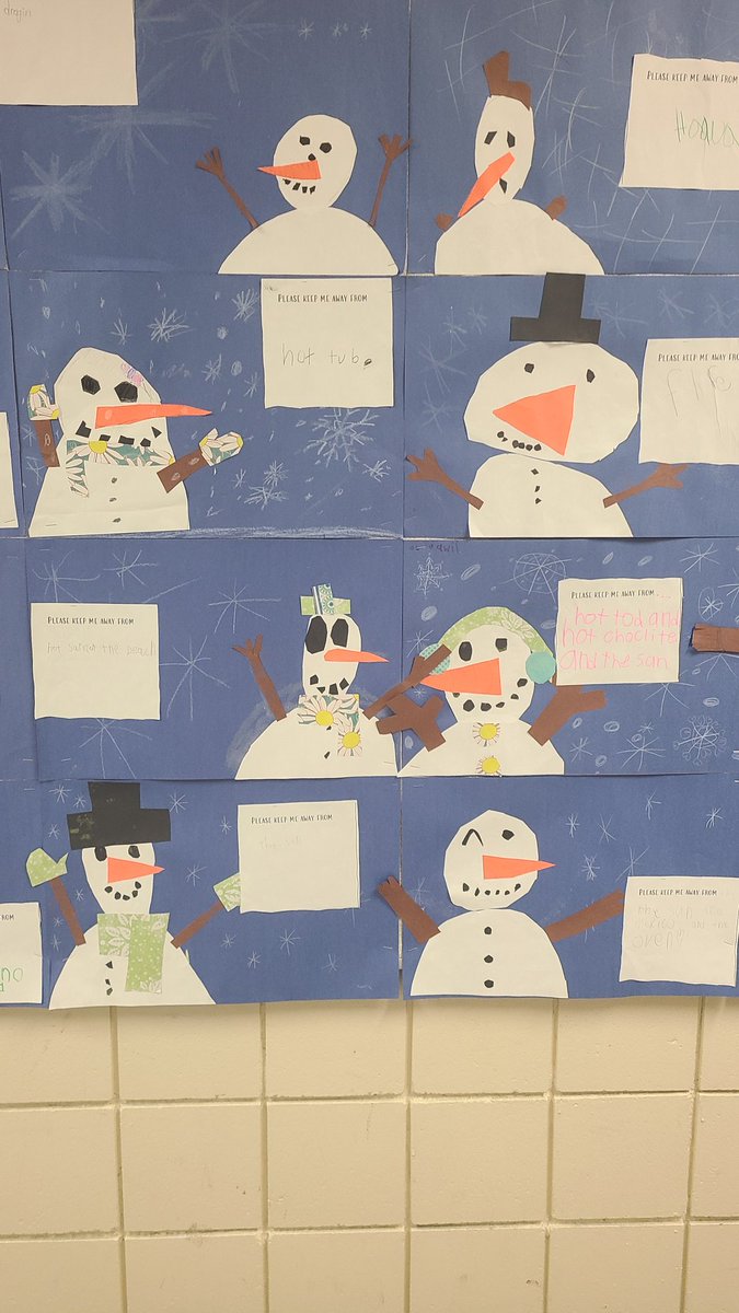 We are missing our snowmen. Grade 1/2s