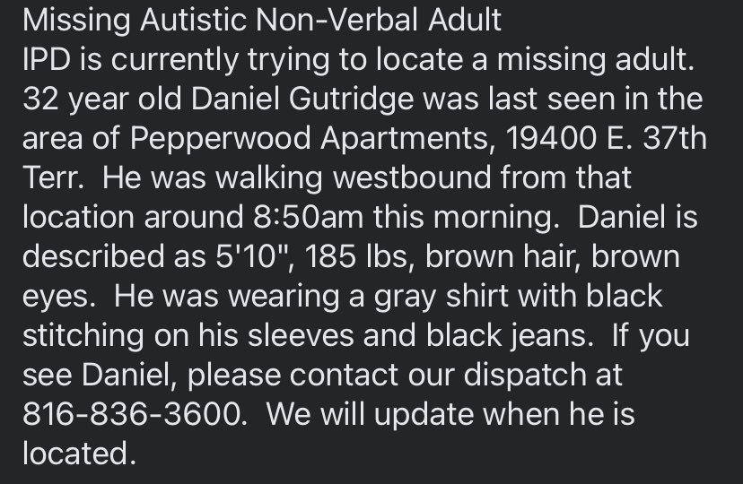 Independence, MO Police Department tweet media