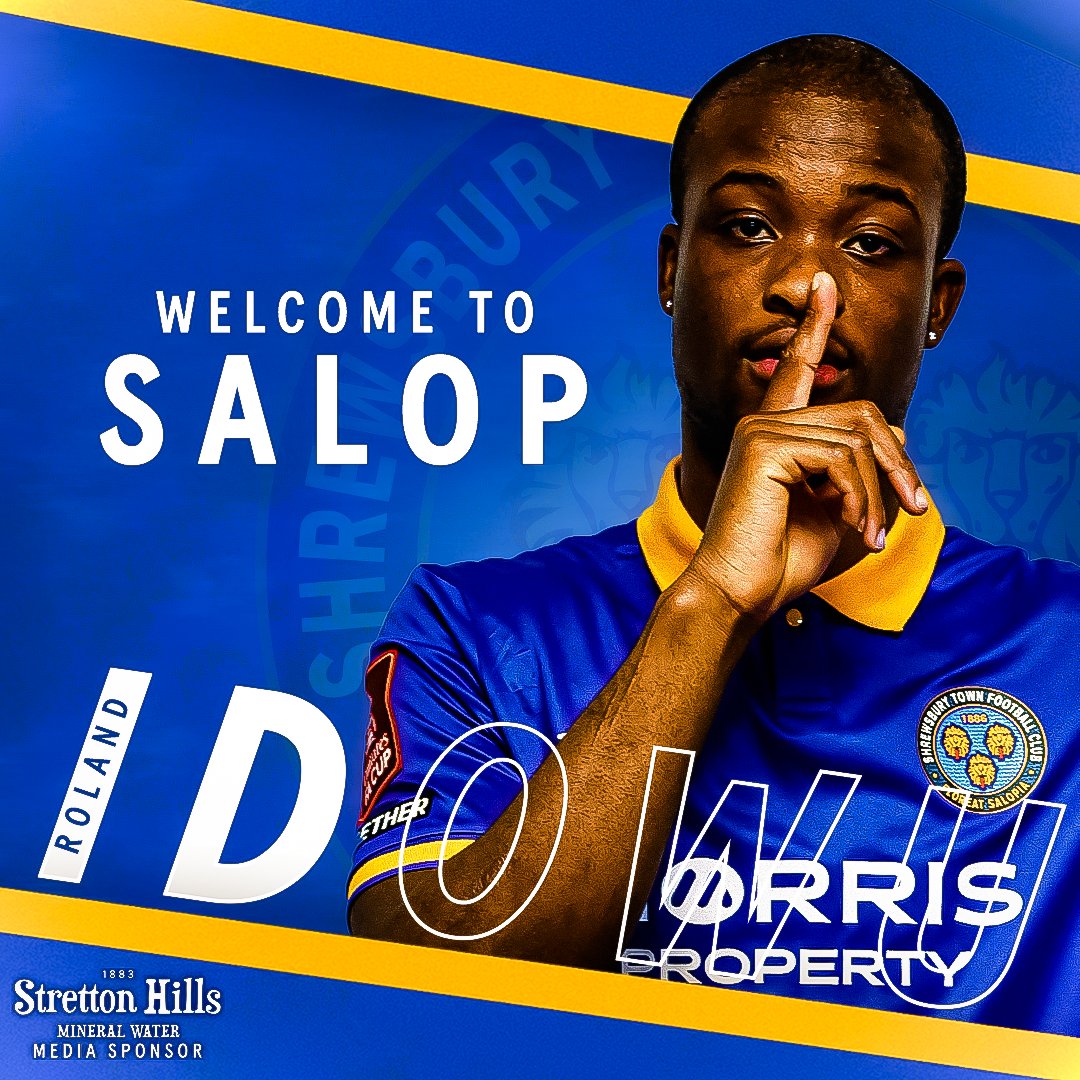 shrewsburytown's tweet photo. 🖊️ We are delighted to announce the signing of dynamic, goalscoring midfielder Roland Idowu on a two-and-a-half-year deal!

Welcome to #Salop, Roland! 👊

🔷🔶