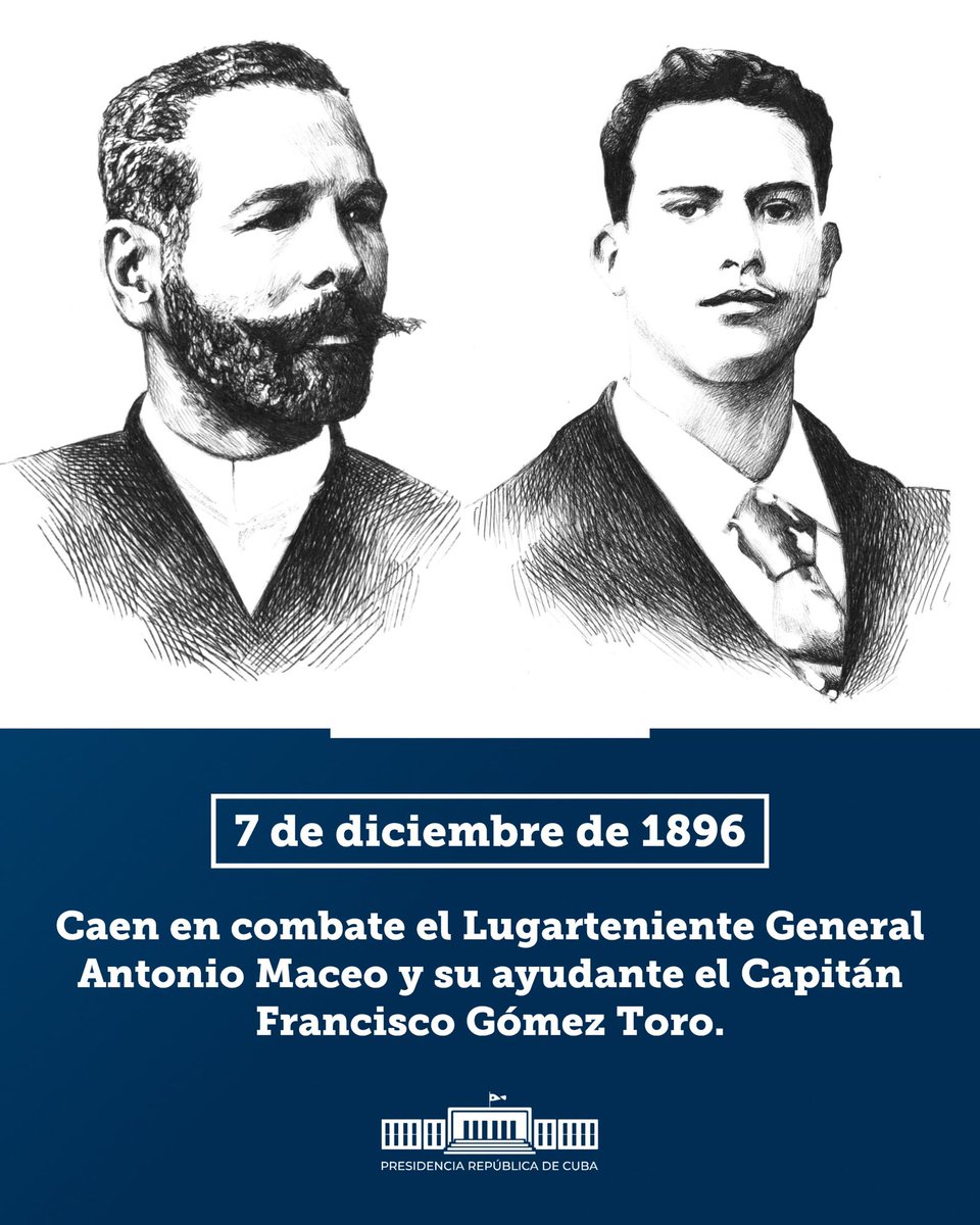 Cuando evocamos a Antonio Maceo, aparecen el patriotismo, la dignidad, la inteligencia y el honor, conformando la idea del adalid que sentenció: "Quien intente apropiarse de #Cuba, recogerá el polvo de su suelo anegado en sangre, si no perece en la lucha".