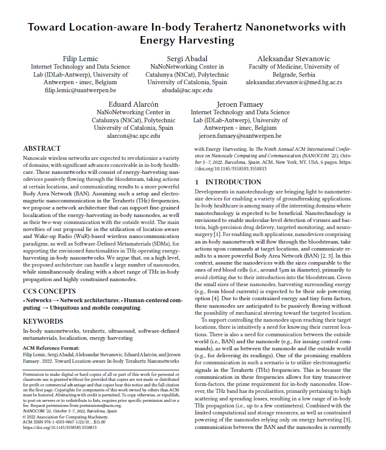 Toward Location-aware In-body Terahertz Nanonetworks withEnergy Harvesting

researchgate.net/publication/36…