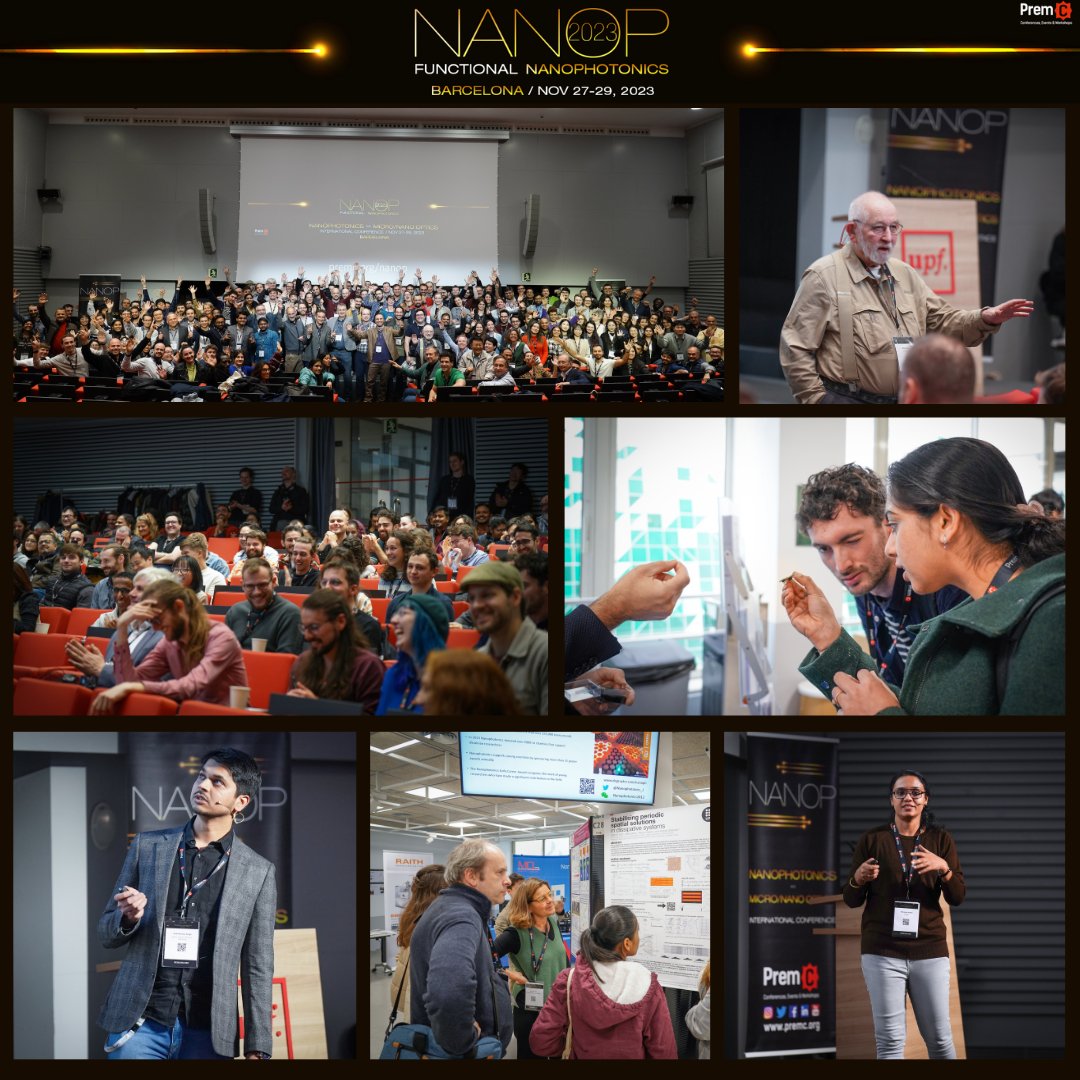 It was a pleasure to organize NANOP2023.
We'd like to thank the conference chair Javier García de Abajo for his investment, the plenary speakers for their talks, the exhibitors for their support and those who shared their research.
We hope to see many of you for the next edition!