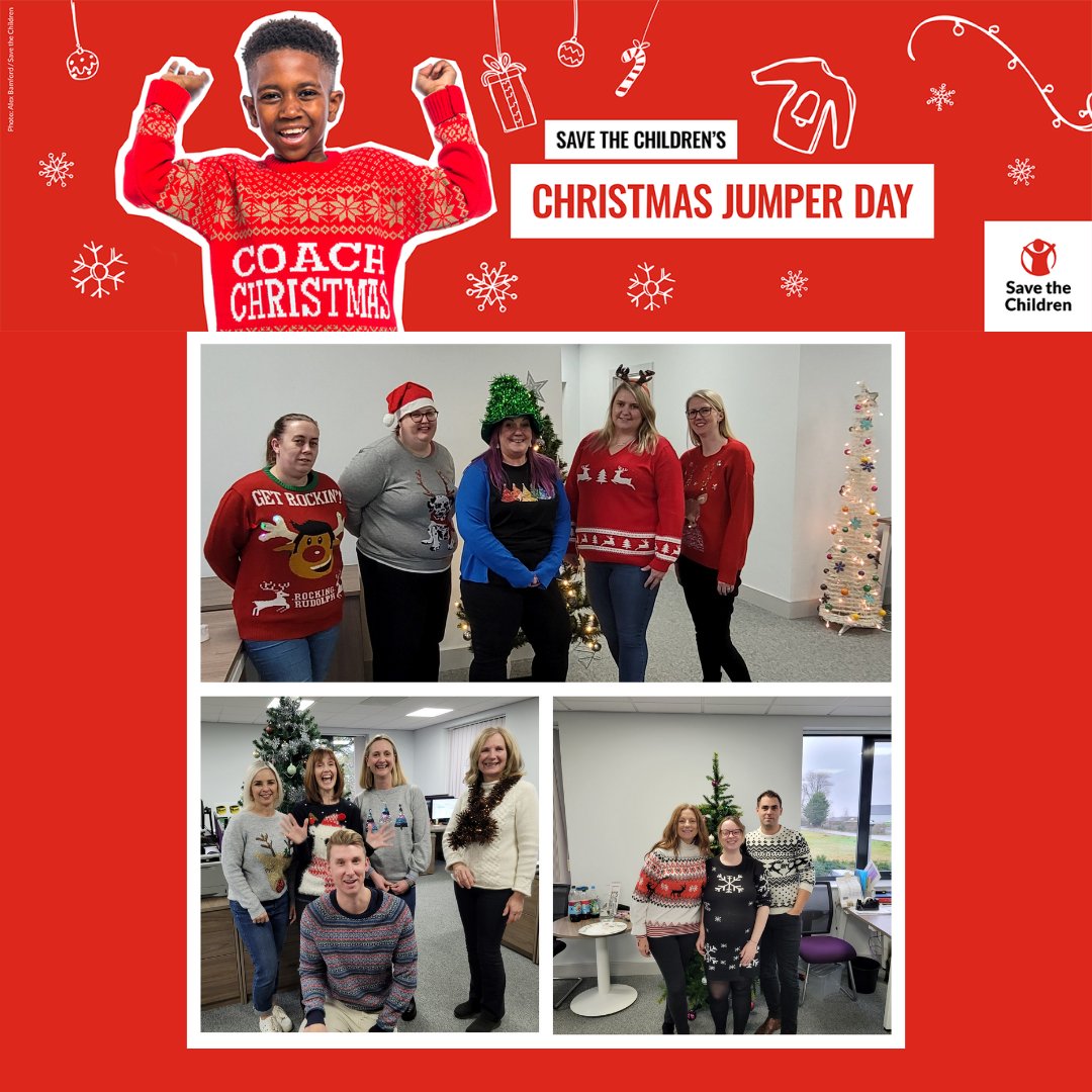 Happy Christmas Jumper Day! Thank you to everyone on the team who took part, raising £85 for #ChristmasJumperDay. We loved seeing everyone's festive knits on display. #Christmas #festiveseason #Christmasjumper #charity