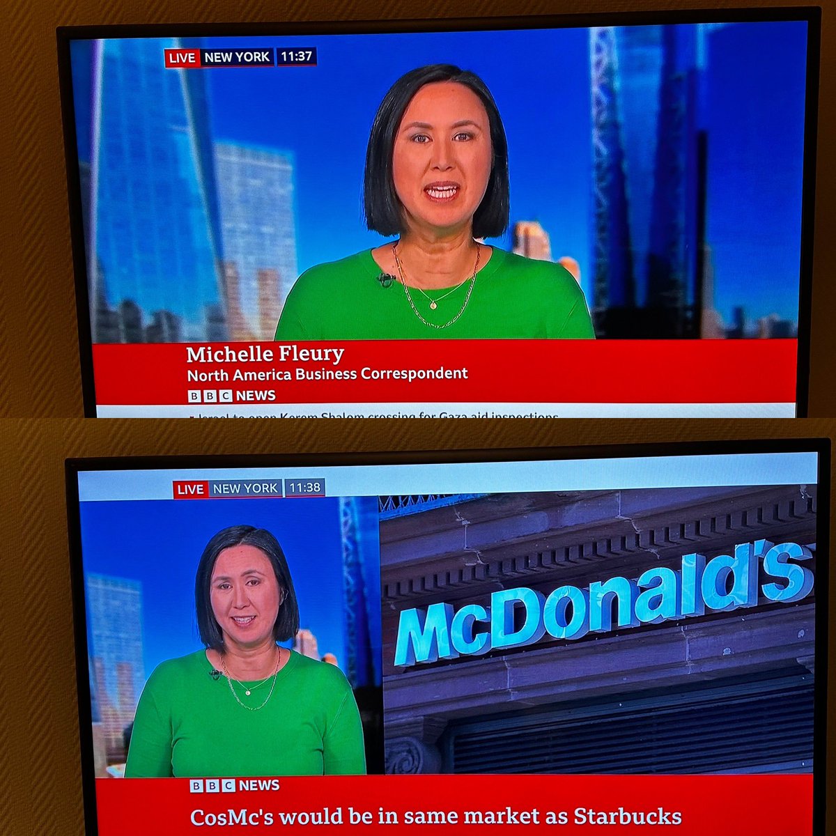 She was born to report this #mcdonalds #CosMcs