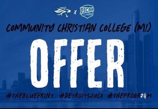 Blessed to receive an offer from @CCCLionsFB thank you @CoachJReardon for this awesome opportunity to get to the next level🦁💙