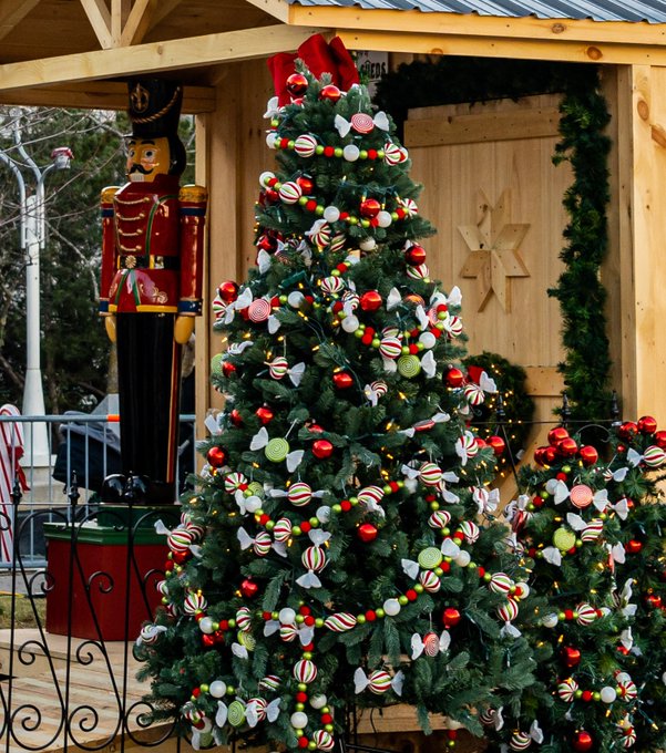 Photo of a decorated Christmas tree.