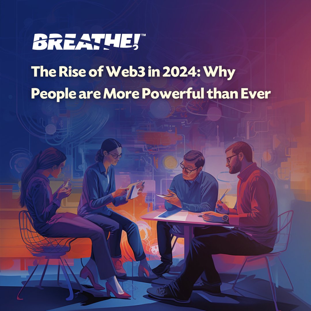 Embark on a thrilling ride into the future with our latest blog, 'The Rise of Web3 in 2024: Why People are More Powerful than Ever.' 🌐✨ 

Read more: breatheconvention.com/press-and-medi…

#BREATHEConLV #LasVegas #EmergingTech #DigitalFrontier #TechTalks