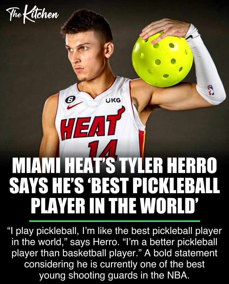 For some reason, I just don’t think Tyler Herro is the best pickleball player in the world. 😒
