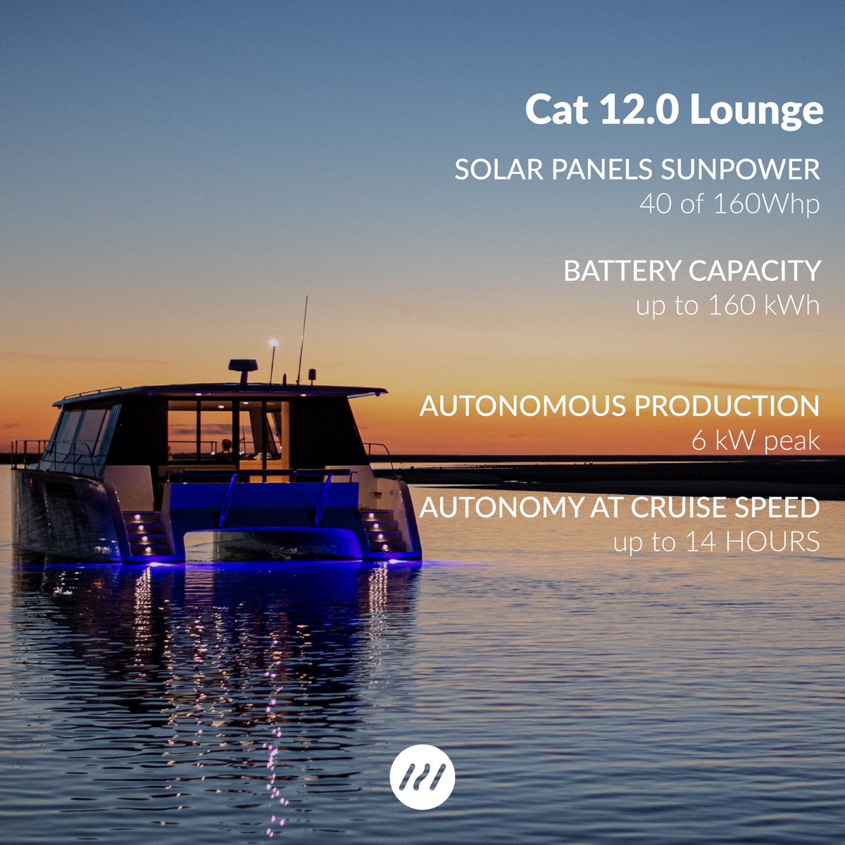Experience the future of boating with the CAT 12.0 Lounge, a solar-powered catamaran that redefines uniqueness and sustainability.
Glide through the waters in silence and comfort, knowing that you're leaving no trace behind. 
#cat12 #sunconcept #sustainableboating #ecofriendly