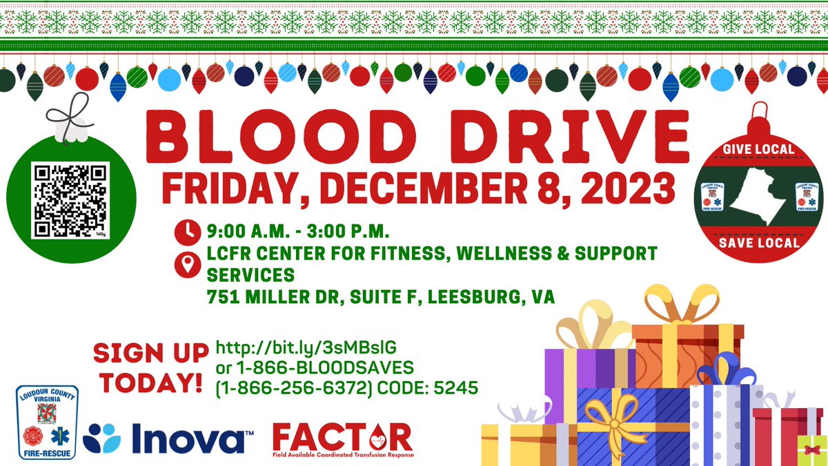 LoudounFire's tweet photo. There are still spaces available for tomorrow’s blood drive! Join us & donate blood from 9AM-3PM! Every donation helps to save three lives here in Northern VA. We hope to see you there! Register: https://t.co/BoYe1bXBNe
#GiveLocalSaveLocal @Chief600KJ https://t.co/PfZ5OnisKV