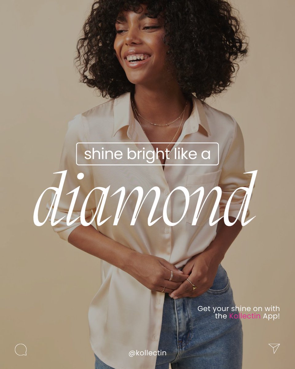 Kollectin's tweet photo. Shine bright like a diamond! 💎✨

Sign up for the Kollectin app to create your 2024 vision board for style, and start with some silky soft pieces to make your closet look as good as it feels! #LetMeStyleYou https://t.co/WQfIpvAanp